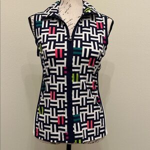 Kinona Sleeveless Block design 1/4 zip Sports Shirt